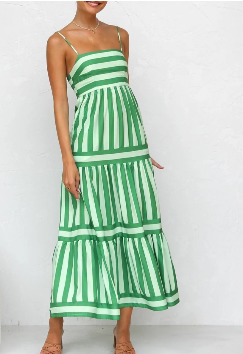 JULIANA | STRIPED LONG DRESS