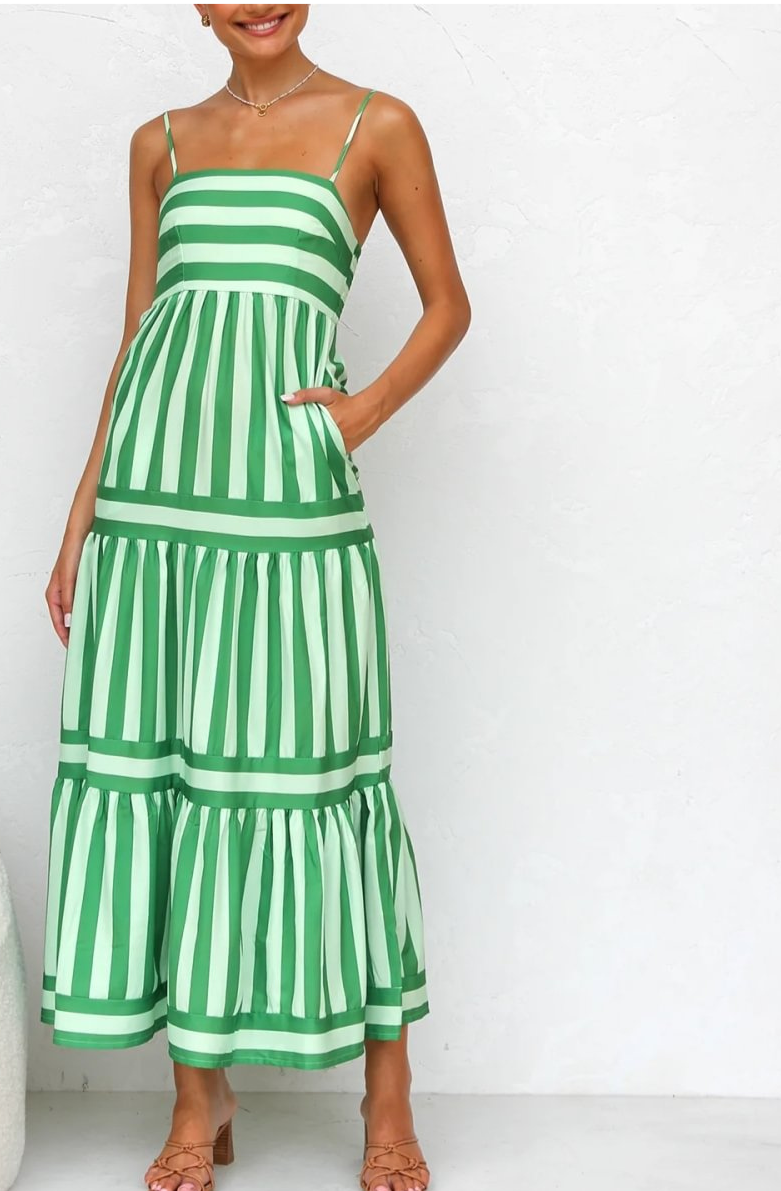 JULIANA | STRIPED LONG DRESS