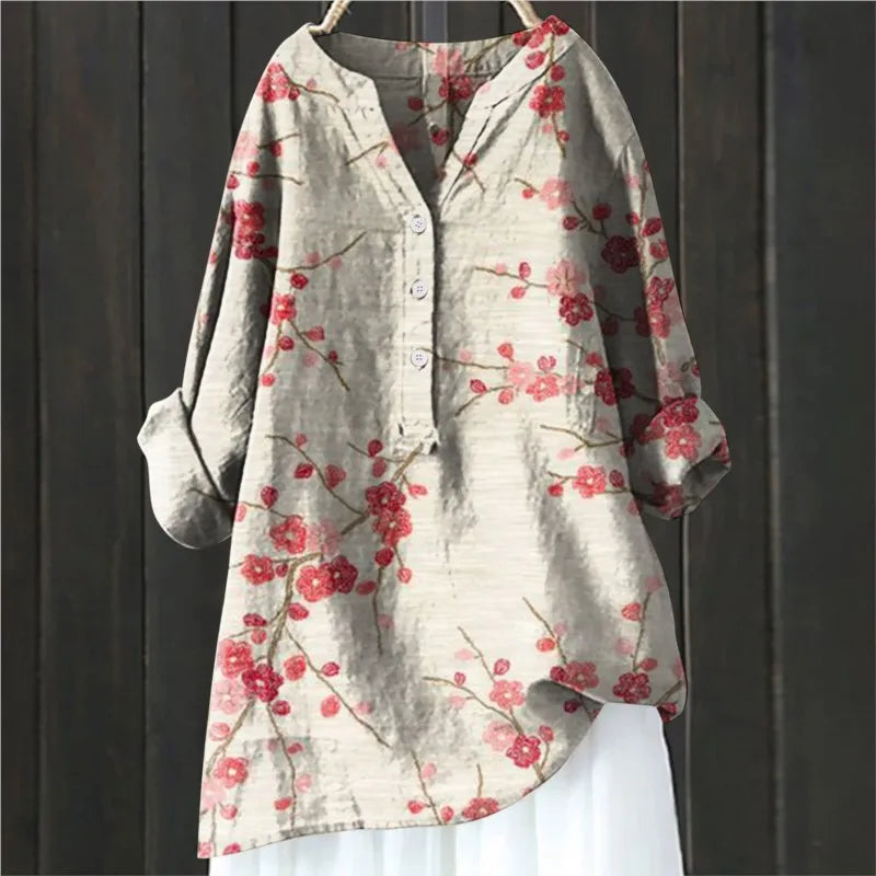 Milda - Casual Floral Blouse