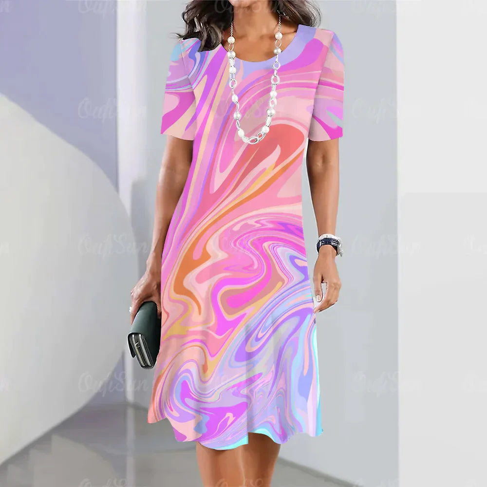 Sheila | Elegant Dress with Stylish Color Patterns