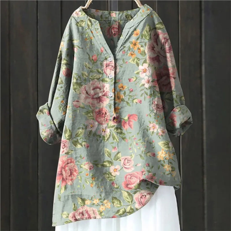 Milda - Casual Floral Blouse