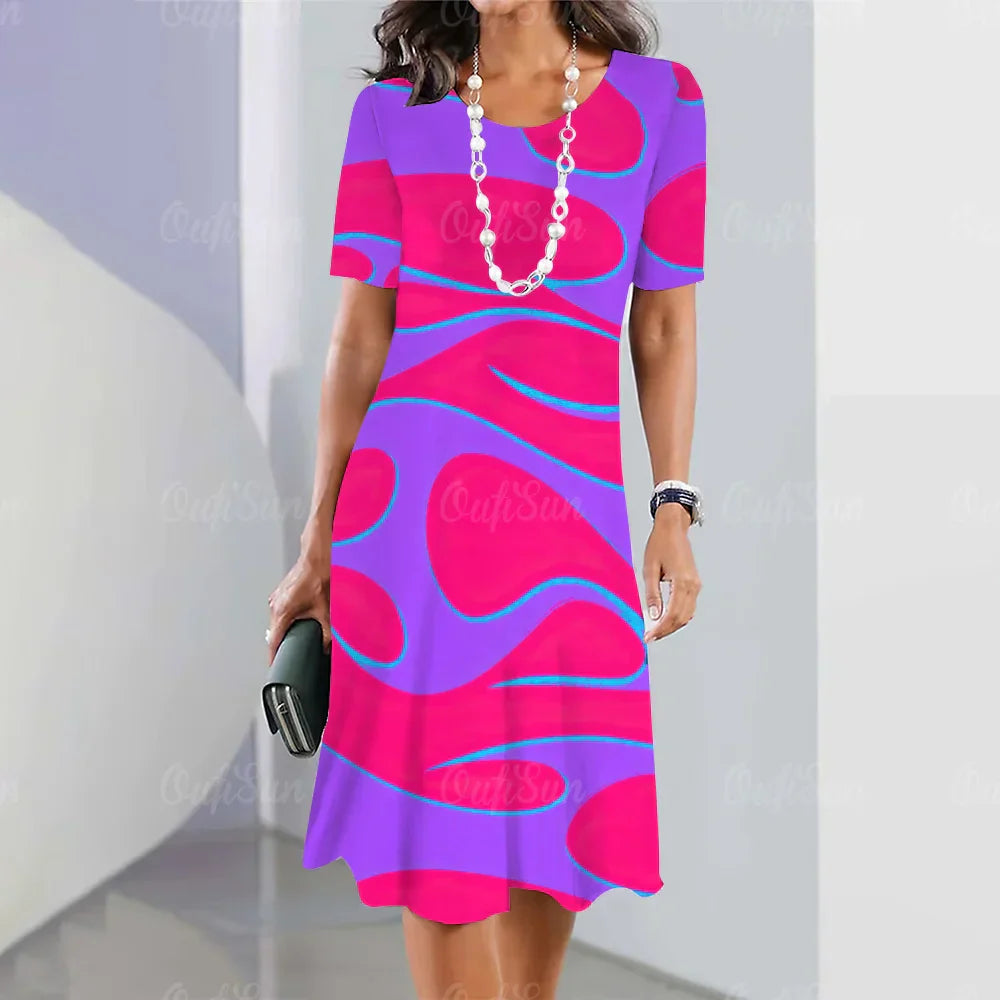 Sheila | Elegant Dress with Stylish Color Patterns